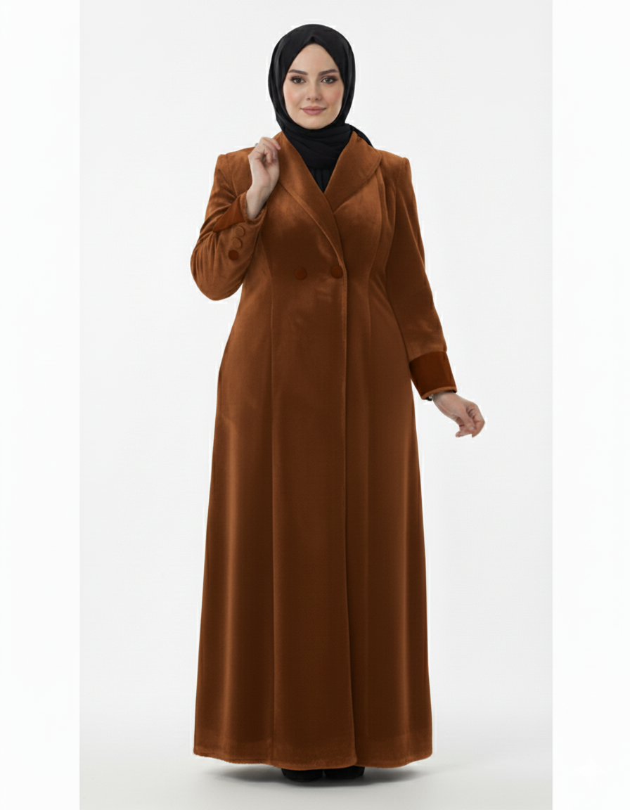 معطف فرو آيات (لون العسل)