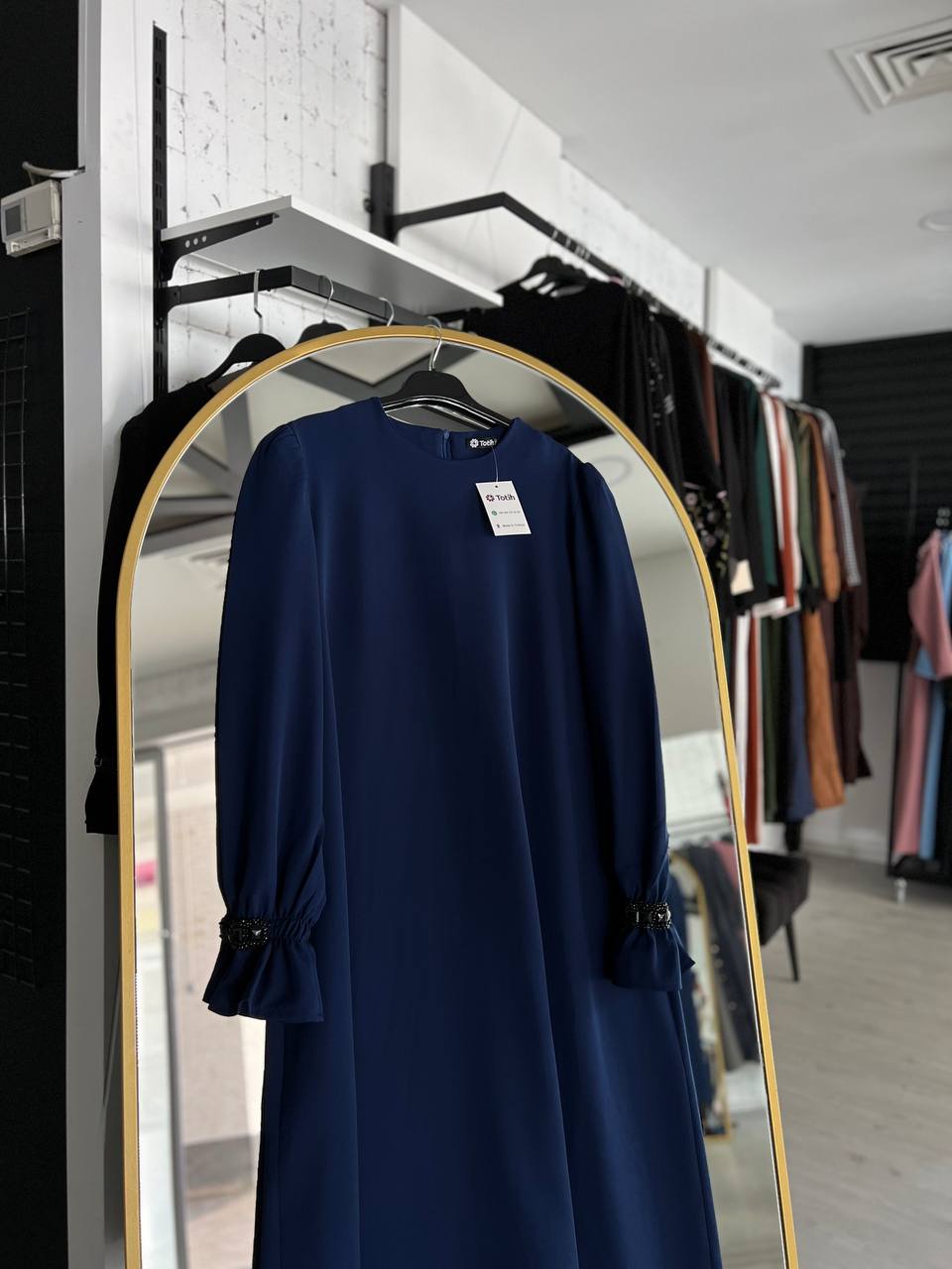 Zümrüt Elbise Lacivert Model 1794