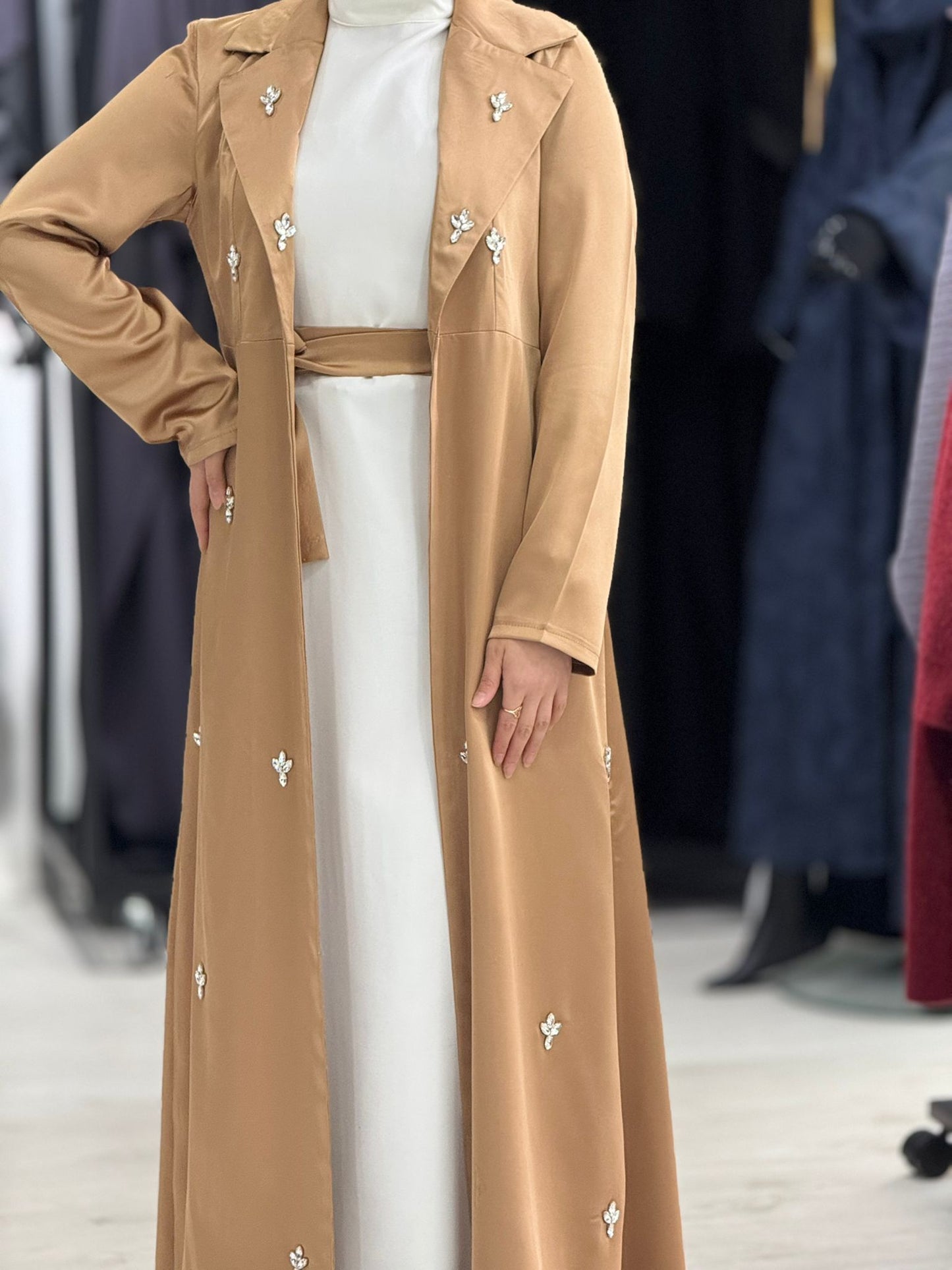 Bal takım abaya (Kahverengi)