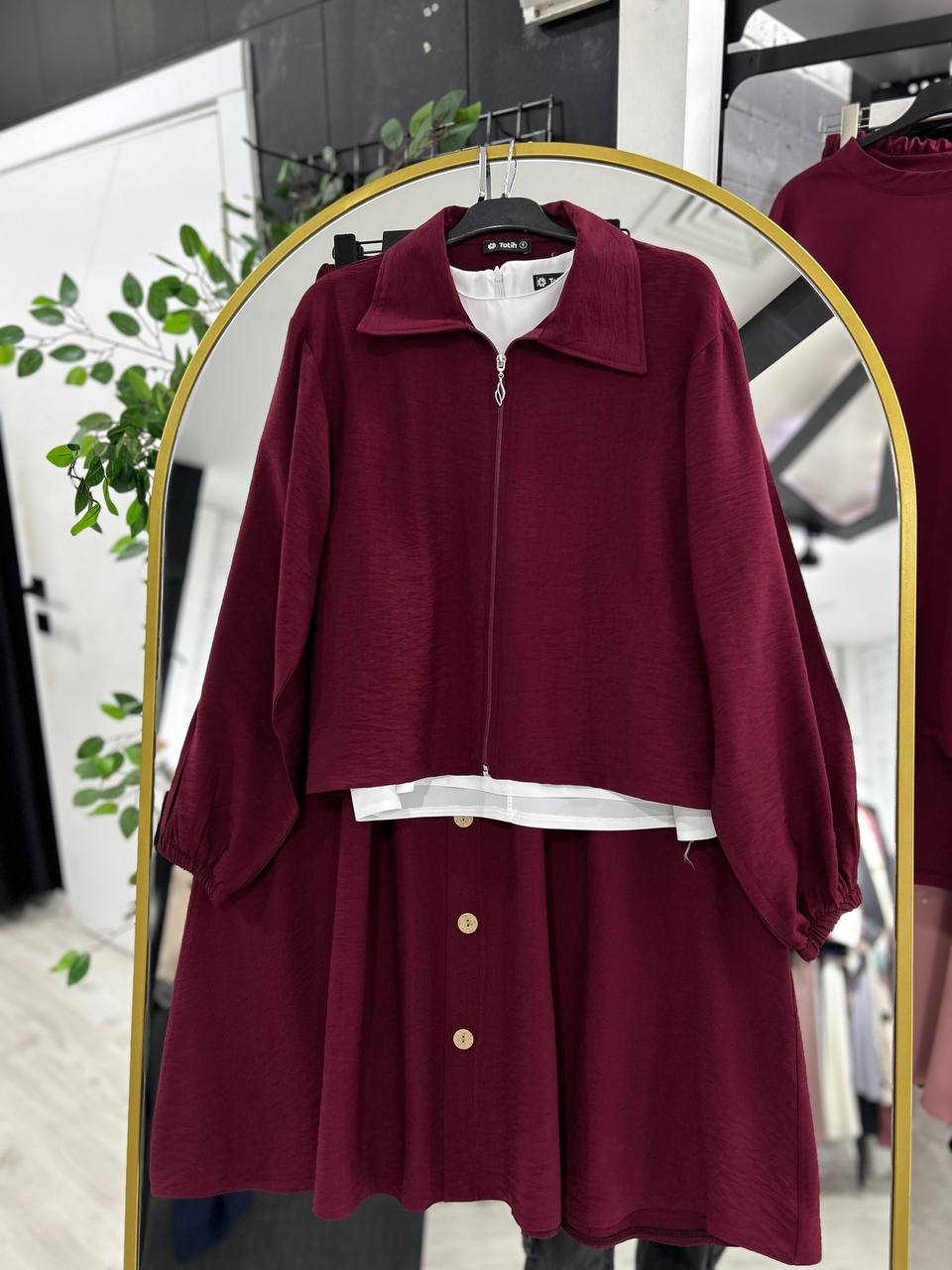 (Bordo)Raghad Takımı Yazlık  – Günlük kullanım için ideal, hafif ve şık bir tasarım