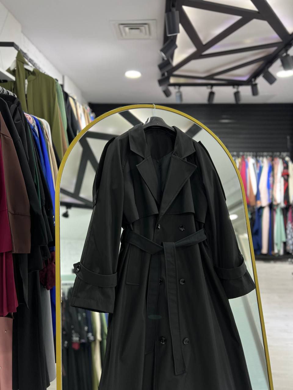 Sama Sonbahar Trençkot (Siyah)