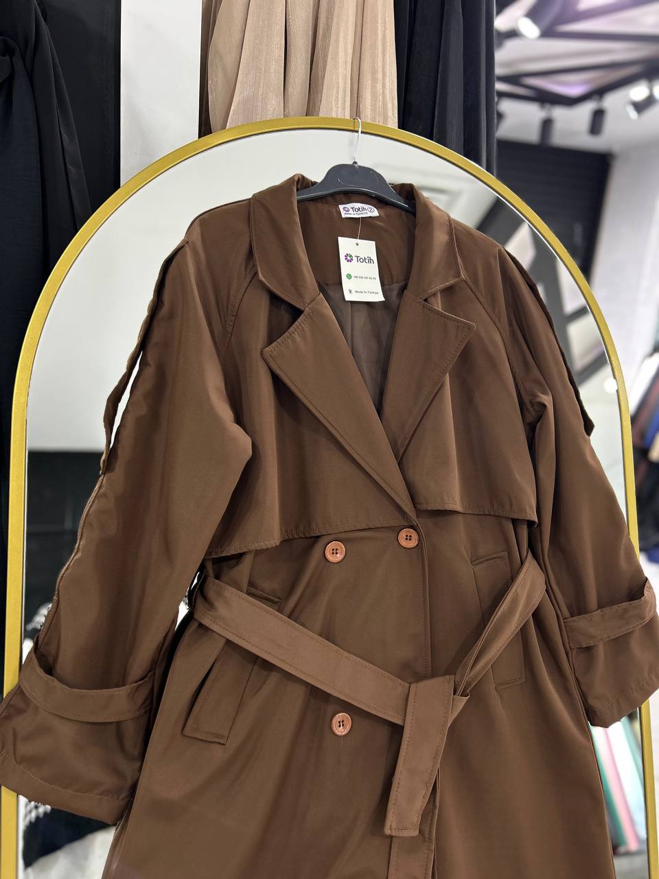 Sama Sonbahar Trençkot (Kahverengi)
