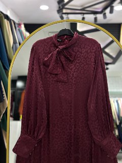 Rana yazlık günlük elbise – şarap gibi renk