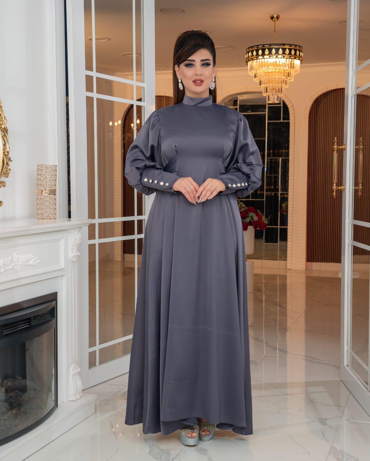 Elif elbise, yazlık, koyu gri, 1669