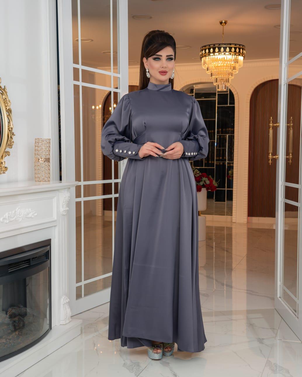 Elif elbise, yazlık, koyu gri, 1669