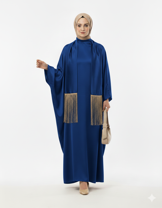 (Mavi ) Yaz sezonuna uygun Rawya elbisesi.