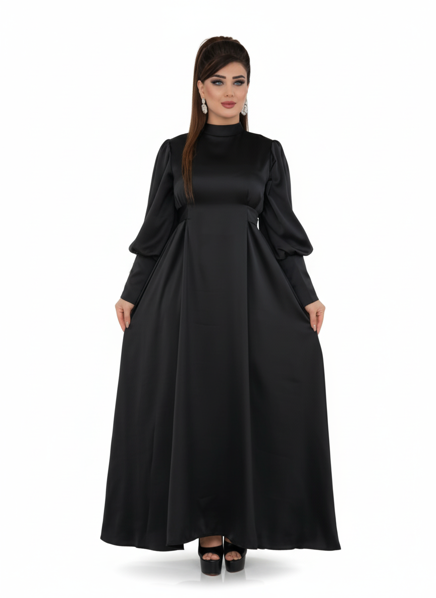 Elif elbisesi, yazlık, siyah, 1669