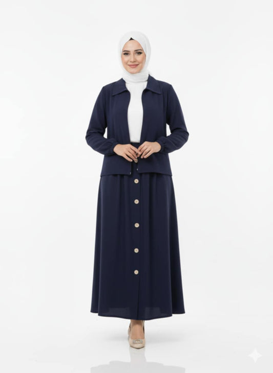 (lacivert)Raghad Takımı Yazlık  – Günlük kullanım için ideal, hafif ve şık bir tasarım