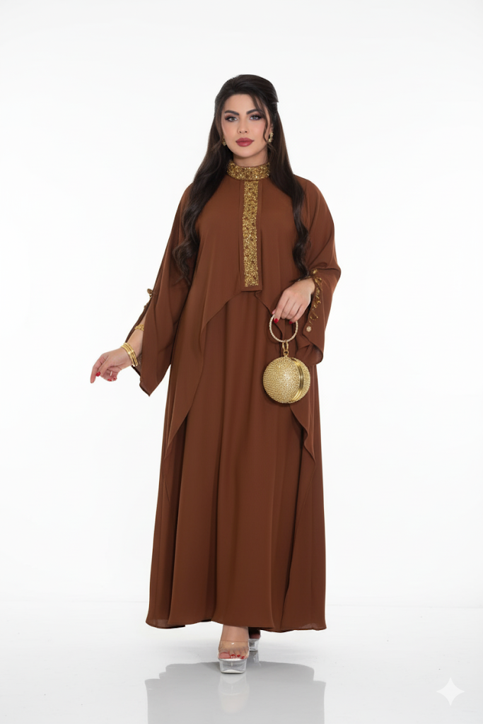 طقم ديلارا عملي صيفي اللون البني