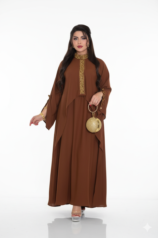 طقم ديلارا عملي صيفي اللون البني